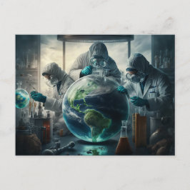 Postal Experimento mundial distópico - Arte conceptual - 