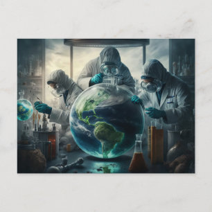 Postal Experimento mundial distópico - Arte conceptual - 