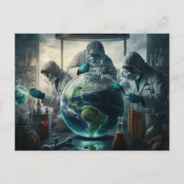 Postal Experimento mundial distópico - Arte conceptual - 
