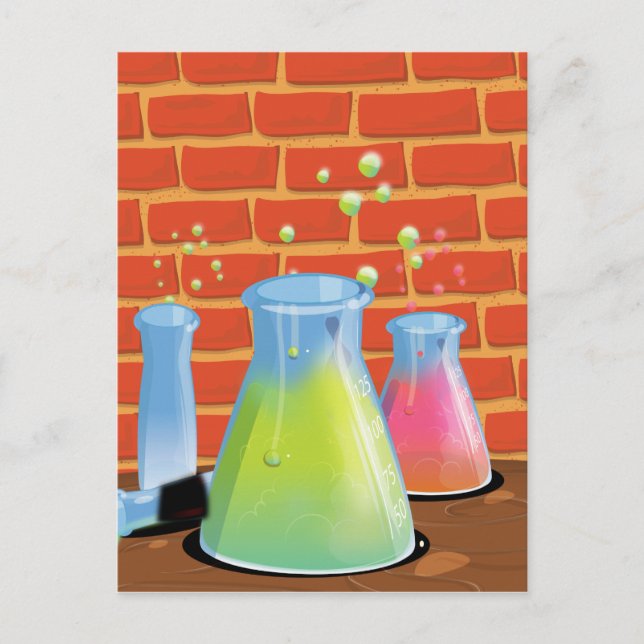 Postal Experimentos de ciencia personalizado (Anverso)