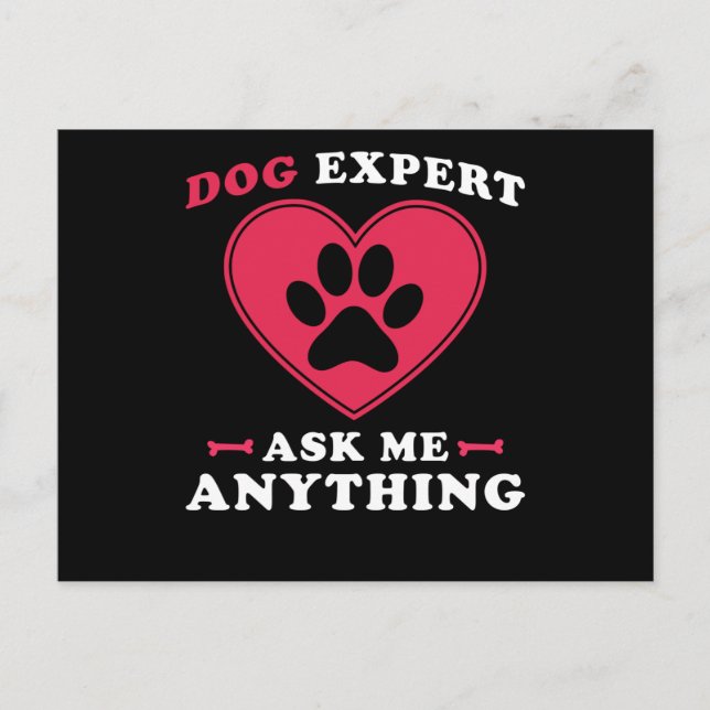 Postal Experto en perros de perro (Anverso)