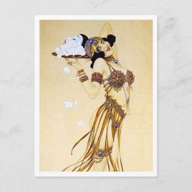 Postal Expiación - de la serie de amor de Pierrot (Anverso)