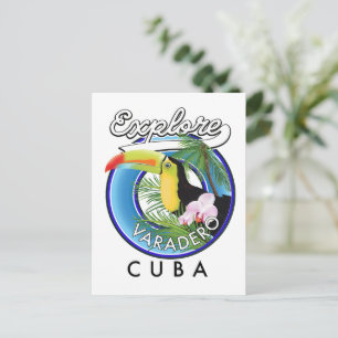 Postal Explora el logotipo de viaje de Varadero Cuba