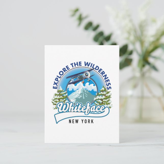 Postal Explora la naturaleza, Whiteface Nueva York  (Anverso de pie)