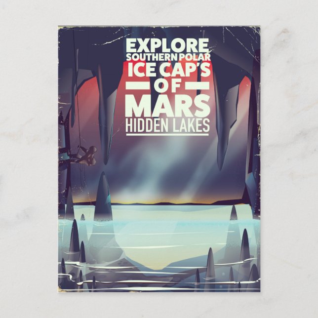 Postal Explora los lagos ocultos de la capa de hielo de M (Anverso)