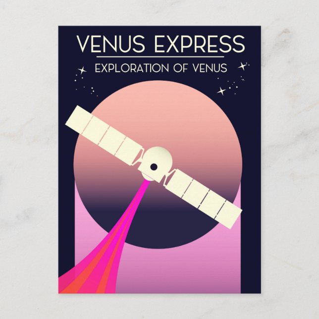 Postal Exploración de Venus por Venus Express (Anverso)