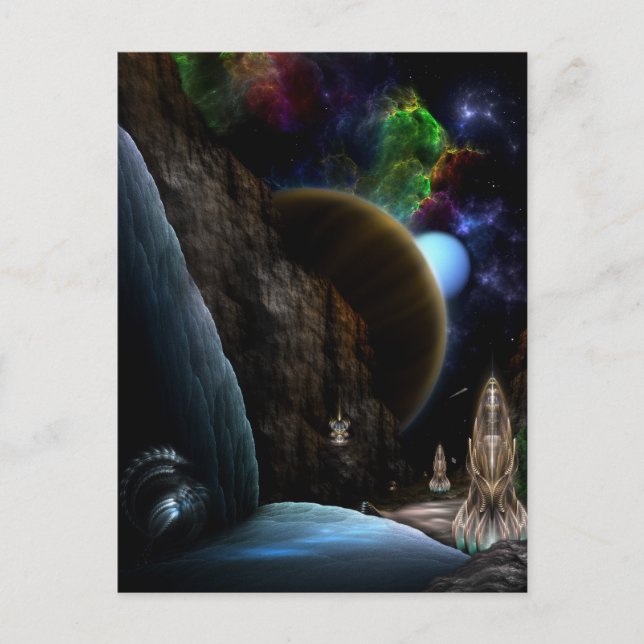 Postal Exploración Del Arte Fractal Espacial (Anverso)