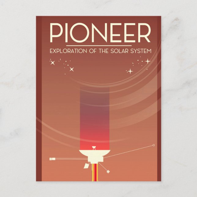 Postal Exploración Pionera del Sistema Solar (Anverso)