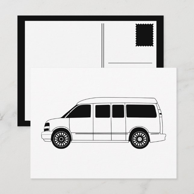 Postal explorador campervan (Anverso / Reverso)