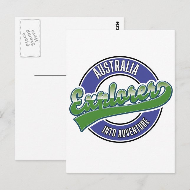 Postal Explorador de Australia en aventura (Anverso / Reverso)