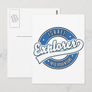 Postal explorador de Israel en aventura