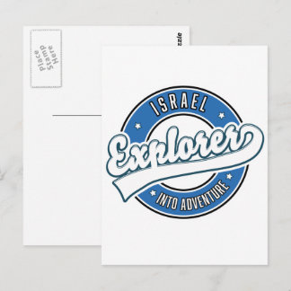 Postal explorador de Israel en aventura