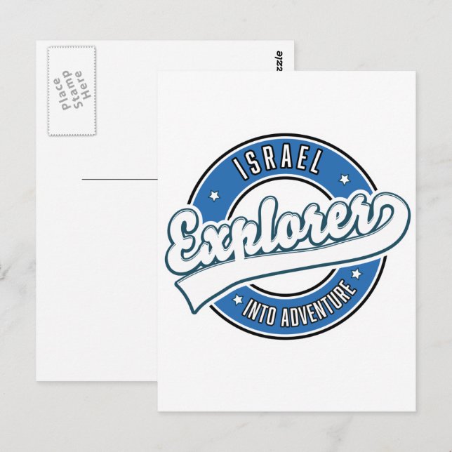 Postal explorador de Israel en aventura (Anverso / Reverso)