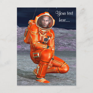 Postal Explorador de Marte Astronauta Arte de Planeta Ali