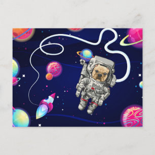 Postal Explorador del espacio astronauta del Bulldog fran