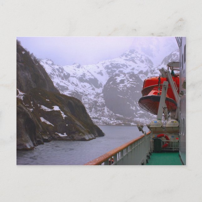 Postal Explorador intrépido, viaje noruego (Anverso)