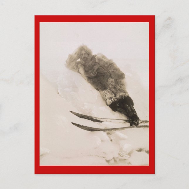 Postal Exploradores de época, Roald Amundson con equipo p (Anverso)