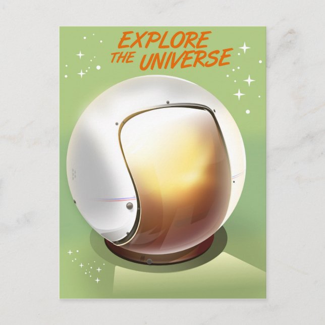 Postal Explorar el universo (Anverso)