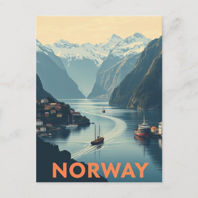 Postal Explorar la belleza escénica de Noruega (Anverso)