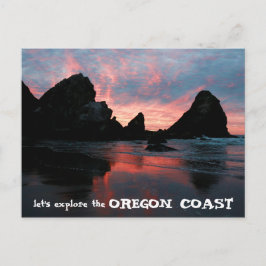Postal Explore la playa de Oregon Coast Sunrise Harris