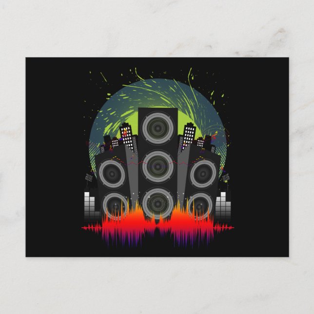 Postal Explosión de altavoces (Anverso)