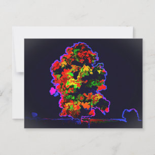 Postal Explosión de árbol neón