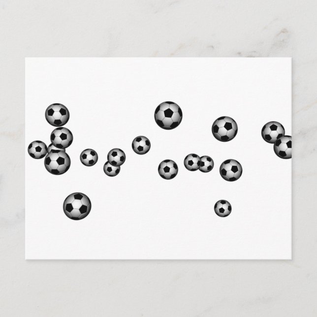Postal Explosión de bolas de fútbol (Anverso)