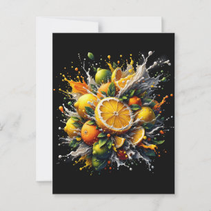 Postal Explosión de cítricos