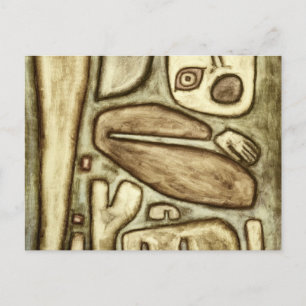Postal Explosión de miedo, 1939, por Paul Klee