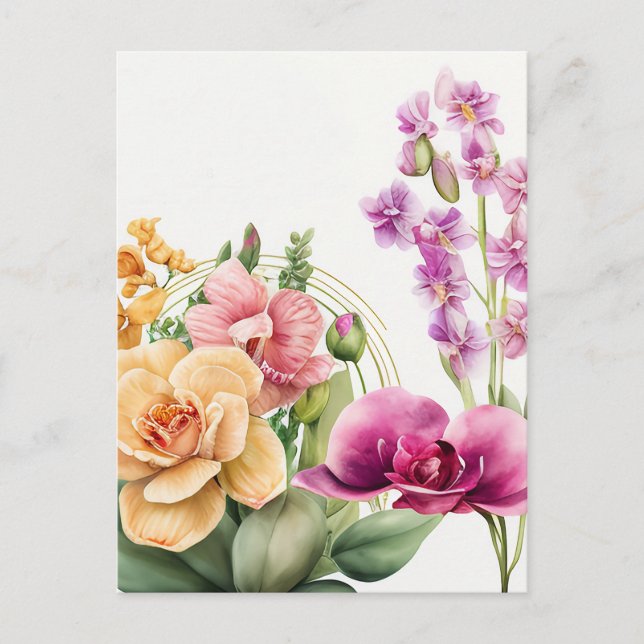 Postal Explosión de Orquídeas (Anverso)