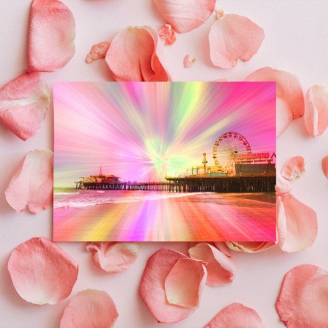 Postal Explosión rosa del muelle de Santa Mónica (Subido por el creador)
