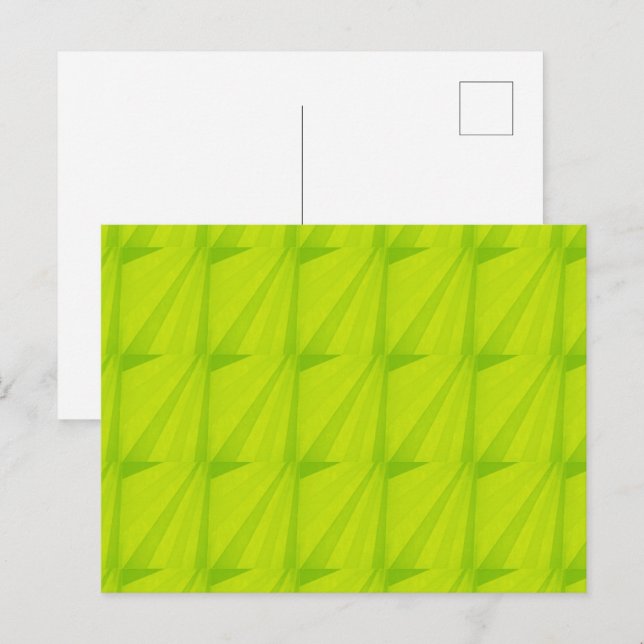 Postal Explosión verde sombreada (Anverso / Reverso)