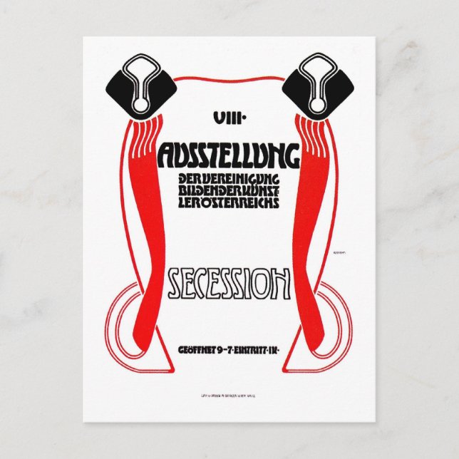 Postal Exposición austriaca Jugendstil Art Nouveau (Anverso)