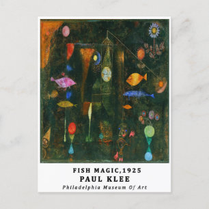 Postal Exposición Bauhaus Paul Klee Fish Magic