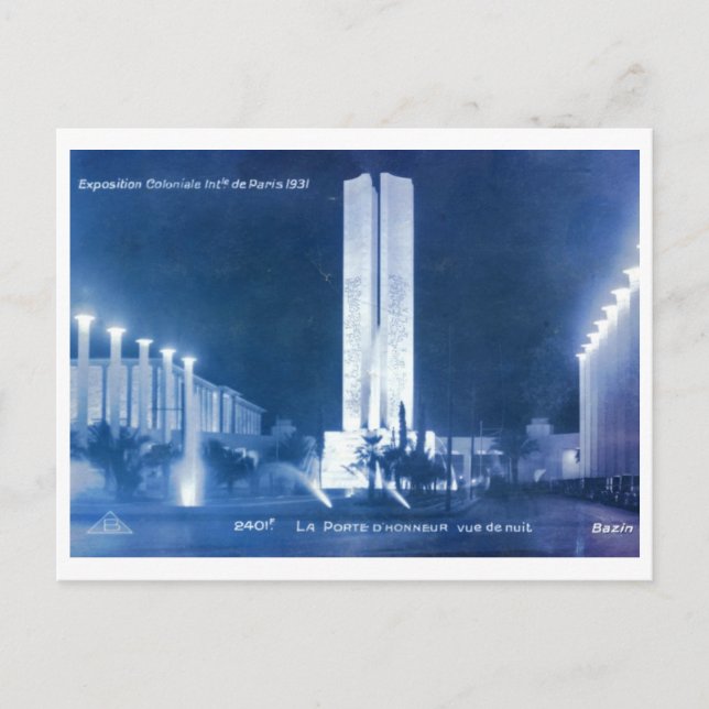 Postal Exposición Coloniale Paris, 1931 Vintage (Anverso)