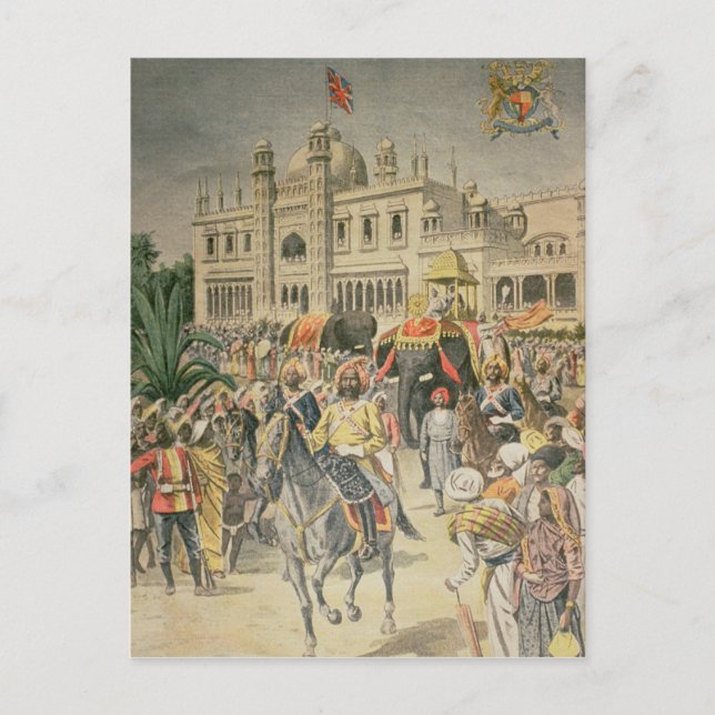 Postal Exposición de 1900: el Pabellón anglo-indio (Anverso)
