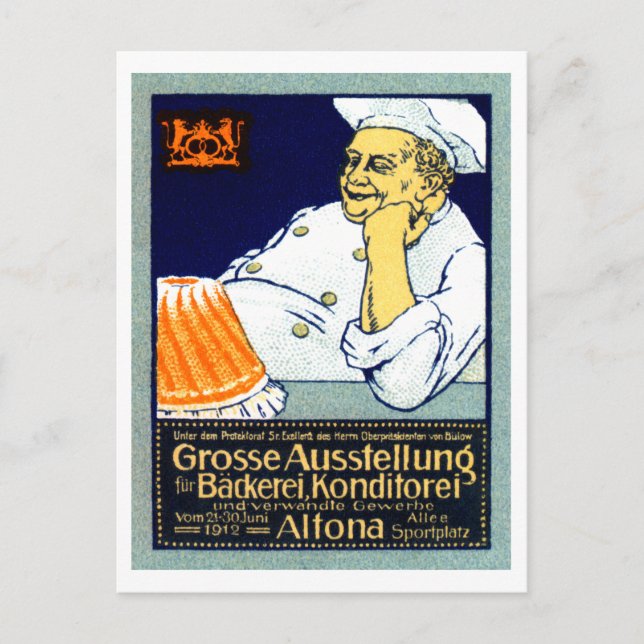 Postal Exposición de Panadería y Confitería de 1912 (Anverso)