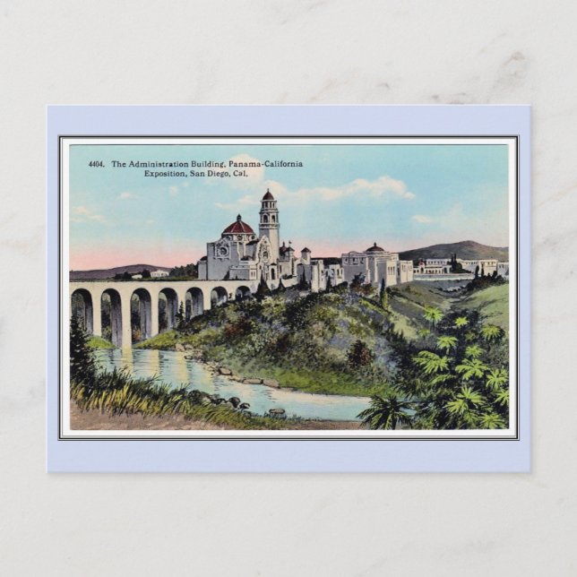 Postal Exposición de Panamá 1915 San Diego 4 (Anverso)