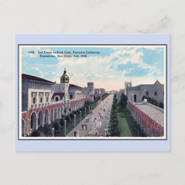 Postal Exposición de Panamá 1915 San Diego 8 (Anverso)