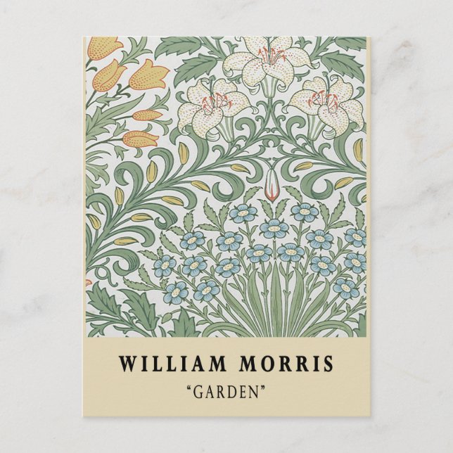 Postal Exposición del Jardín de William Morris (Anverso)
