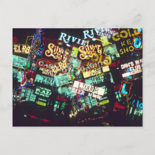 Postal Exposición doble, carteles de casino, Las Vegas,