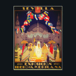 Postal Exposición iberoamericana poster de 1929<br><div class="desc">Cartel vintage de la Exposición Iberoamericana de 1929, realizada en Sevilla, España. La Exposición Iberoamericana de 1929 (española: exposición iberoamericana de 1929; portuguesa: Exposição Ibero-Americana de 1929) fue una feria mundial celebrada en Sevilla (España) del 9 de mayo de 1929 al 21 de junio de 1930. Entre los países que...</div>