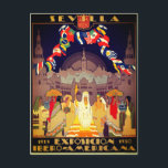 Postal Exposición iberoamericana poster de 1929<br><div class="desc">Cartel vintage de la Exposición Iberoamericana de 1929, realizada en Sevilla, España. La Exposición Iberoamericana de 1929 (española: exposición iberoamericana de 1929; portuguesa: Exposição Ibero-Americana de 1929) fue una feria mundial celebrada en Sevilla (España) del 9 de mayo de 1929 al 21 de junio de 1930. Entre los países que...</div>