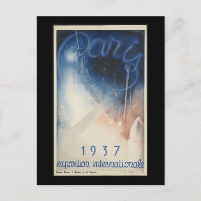 Postal Exposición internacional de París de 1937 (Anverso)