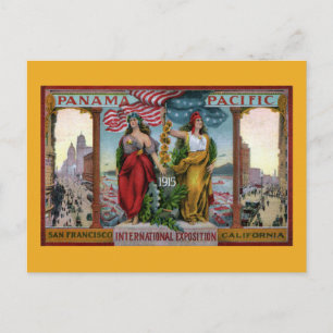 Postal Exposición Internacional del Pacífico Panamá 1915