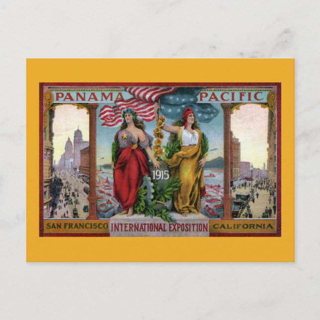 Postal Exposición Internacional del Pacífico Panamá 1915 (Anverso)
