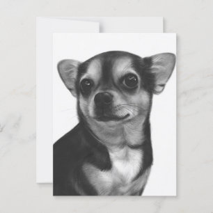 Postal Expresión original de Chihuahua pintada a mano