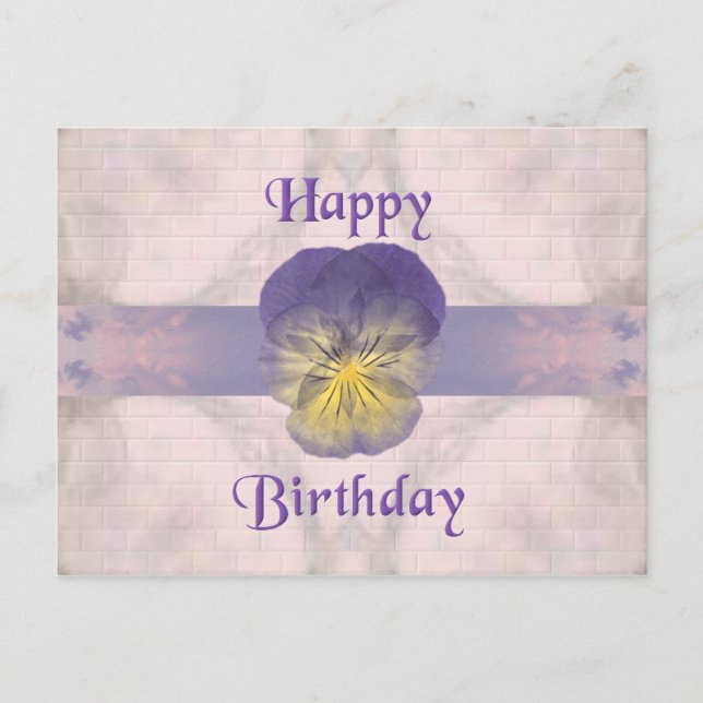Postal Expresiones ~ Cumpleaños ~ Pansia (Anverso)