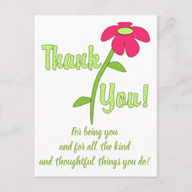 Postal EXPRESIONES HERMOSAS -Gracias (Anverso)