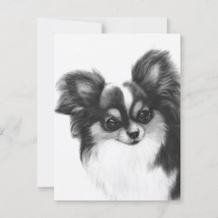 Postal Expresiva cara de Chihuahua - Pintura de manos